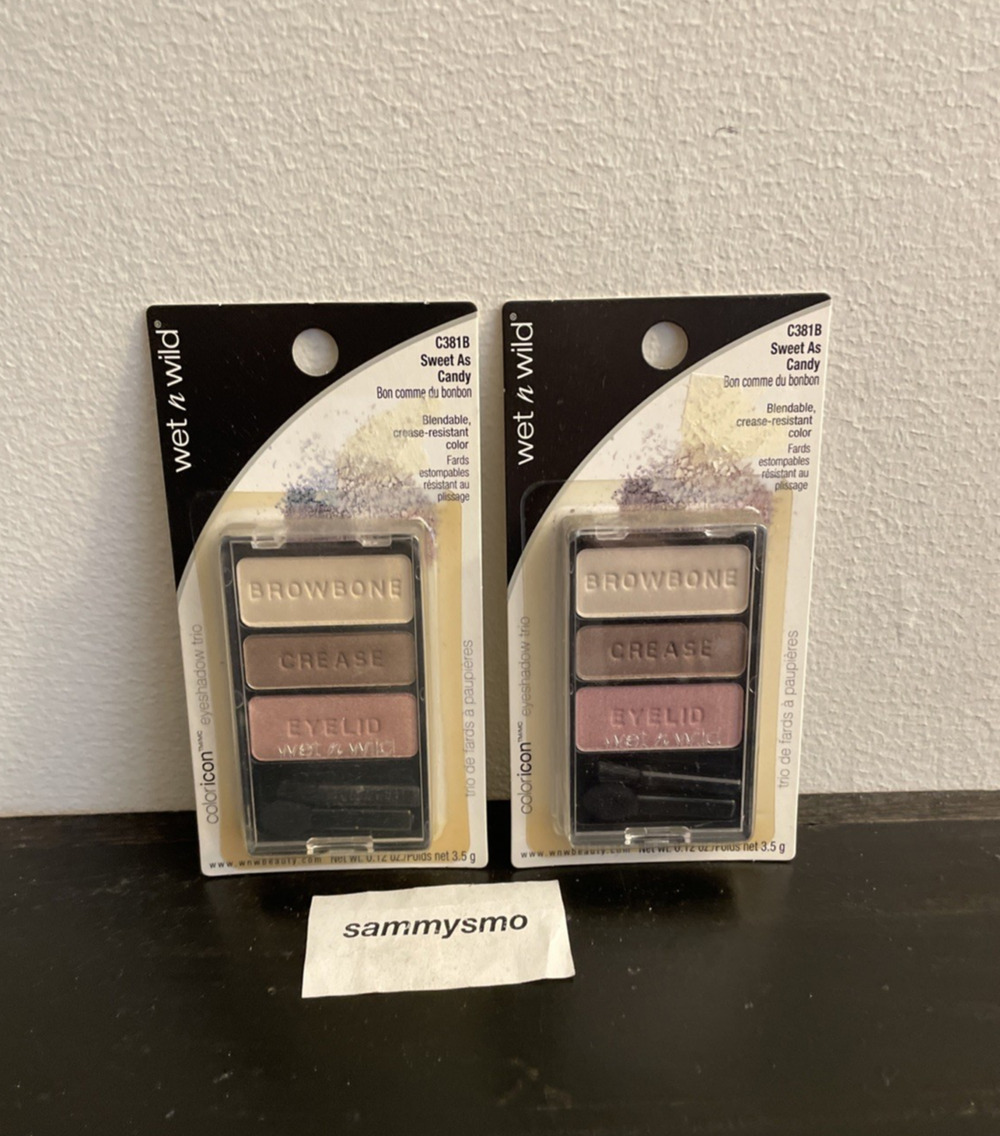 Wet N Wild ColorIcon Eyeshadow Trio # C 381B Sweet As Candy, x2 READ DESCRIPTION